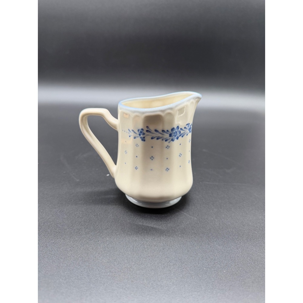 Renaissance Arcadia Blue 290 Creamer Pitcher Vintage Japan Blue Floral Ceramic